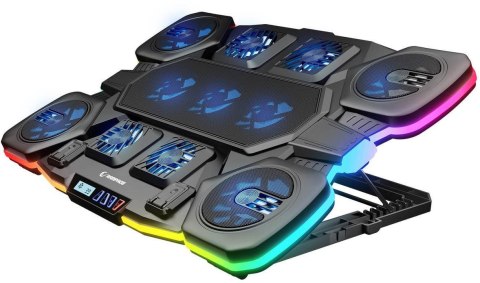 RAMPAGE RAMPAGE GAMINGOWA PODSTAWKA CHŁODZĄCA POD LAPTOP GLACIER czarna