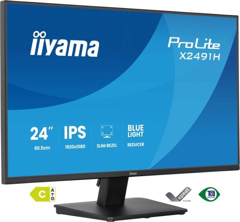 IIYAMA Iiyama ProLite X2491H-B1 monitor komputerowy 60,5 cm (23.8") 1920 x 1080 px Full HD LCD Czarny