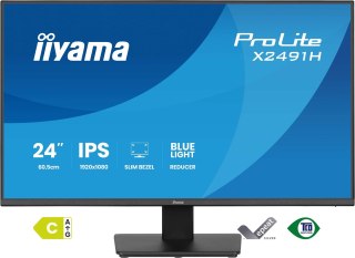 IIYAMA Iiyama ProLite X2491H-B1 monitor komputerowy 60,5 cm (23.8") 1920 x 1080 px Full HD LCD Czarny