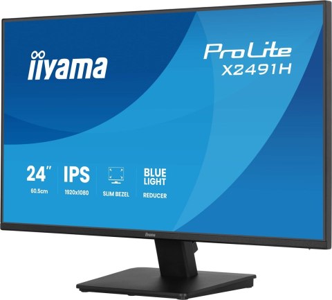 IIYAMA Iiyama ProLite X2491H-B1 monitor komputerowy 60,5 cm (23.8") 1920 x 1080 px Full HD LCD Czarny