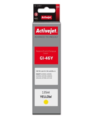 Activejet Activejet AC-G46Y Buteleczka z tuszem z atramentem (zamiennik Canon GI-46Y; Supreme; 135 ml; żółty)
