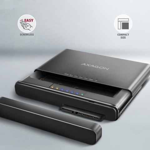 AXAGON Axagon ADSA-CC USB-C 10Gbps - NVMe M.2 SSD & SATA 2.5/3.5 SSD/HDD CLONE MASTER 2 - Digital/Daten - NVMe USB 3.2 Gen 2 (3.1 Gen 2