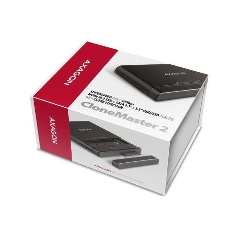 AXAGON Axagon ADSA-CC USB-C 10Gbps - NVMe M.2 SSD & SATA 2.5/3.5 SSD/HDD CLONE MASTER 2 - Digital/Daten - NVMe USB 3.2 Gen 2 (3.1 Gen 2