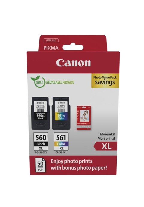 Canon Canon 3712C008 nabój z tuszem 2 szt. Oryginalny Wysoka (XL) wydajność Czarny, Cyjan, Purpurowy, Żółty