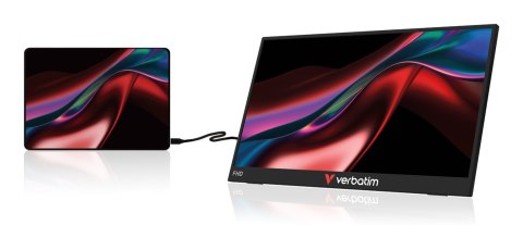 Verbatim Verbatim Portable 15.6" FHD Monitor LIGHT Przenośny monitor Czarny 39,6 cm (15.6") LCD 1920 x 1080 px