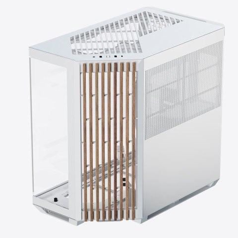 APNX Obudowa komputerowa APNX V1 PC-Gehäuse, Midi-Tower, ATX, Tempered Glass - Holz, biały