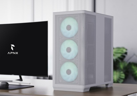 Aerocool Obudowa AeroCool APNX C1-R-WT-v1 Midi Tower Biały