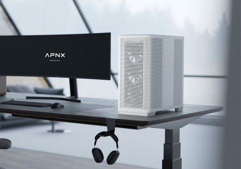 Aerocool Obudowa AeroCool APNX C1-R-WT-v1 Midi Tower Biały