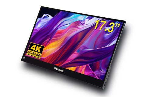 Verbatim Verbatim 32239 monitor komputerowy 43,9 cm (17.3") 3840 x 2160 px 4K Ultra HD LCD Ekran dotykowy Czarny