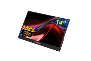 Verbatim Verbatim 49590 monitor komputerowy 35,6 cm (14") 1920 x 1080 px Full HD LCD Czarny