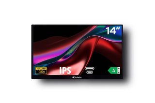 Verbatim Verbatim 49590 monitor komputerowy 35,6 cm (14") 1920 x 1080 px Full HD LCD Czarny