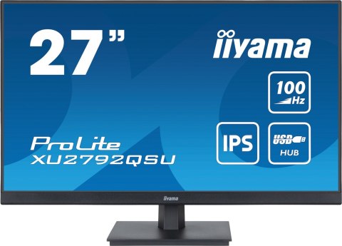 IIYAMA Iiyama ProLite monitor komputerowy 68,6 cm (27") 2560 x 1440 px Dual WQHD LED Czarny