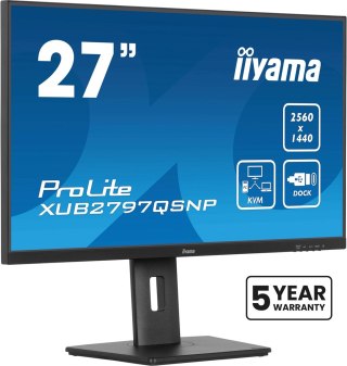 IIYAMA Monitor iiyama ProLite XUB2797QSNP-B1 27" 2560 x 1440 px Wide Quad HD LED Czarny