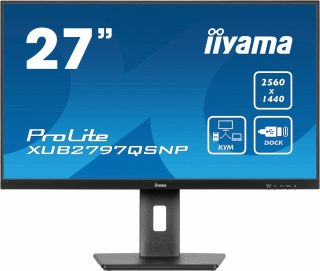 IIYAMA Monitor iiyama ProLite XUB2797QSNP-B1 27" 2560 x 1440 px Wide Quad HD LED Czarny