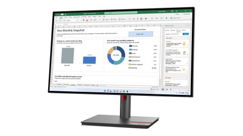 Lenovo Monitor Lenovo ThinkVision P27h-30 LED display 68,6 cm (27") 2560 x 1440 px Quad HD LCD Czarny