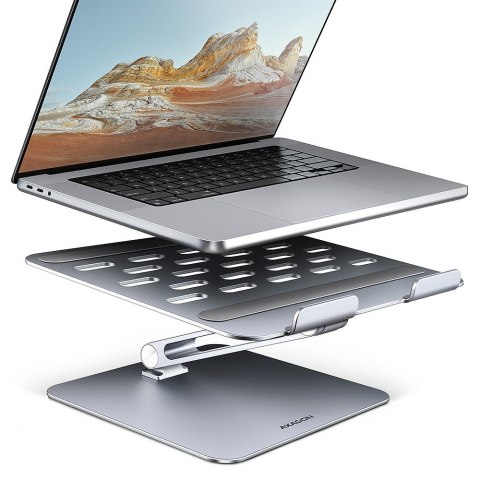 AXAGON STND-LQ Podstawa do laptopów aluminiowa 10-17.3 cali, regulowane kąty nachylenia, Szara