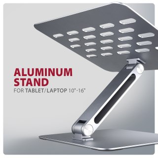 AXAGON STND-LQ Podstawa do laptopów aluminiowa 10-17.3 cali, regulowane kąty nachylenia, Szara