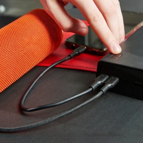 Green Cell Kabel USB-C-USB-C PowerFlex 100W silikonowy 1.2m czarny