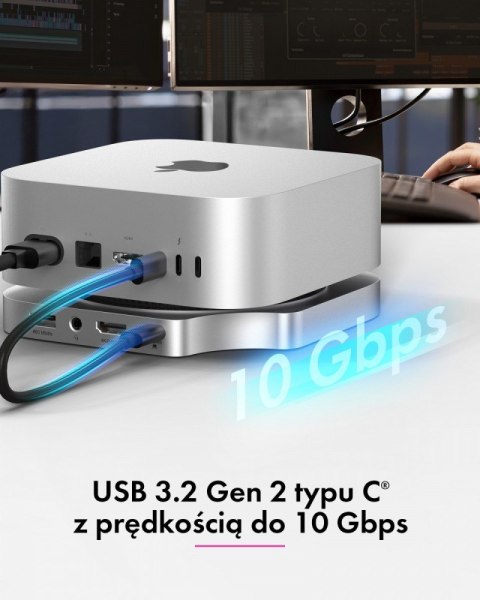 IcyBox Stacja dokująca IB-DK100 Mac Mini M4 7 w 1 z M.2 NVMe Slot