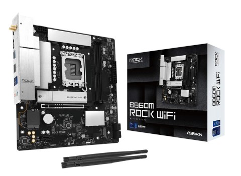 Asrock Asrock B860M Rock WiFi Intel B860 LGA 1851 (Socket V1) micro ATX