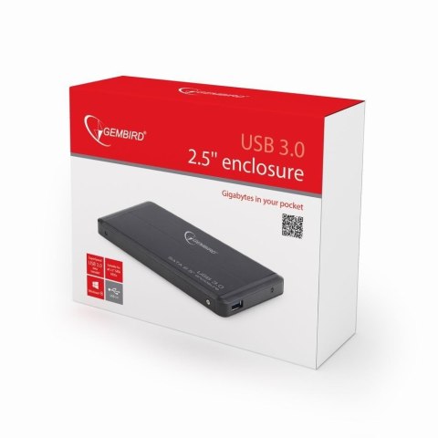 GEMBIRD Obudowa GEMBIRD EE2-U3S-2 (2.5"; USB 3.0; Aluminium; kolor czarny)