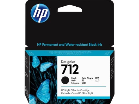 Hewlett-Packard HP Czarny wkład atramentowy 712 DesignJet 38 ml