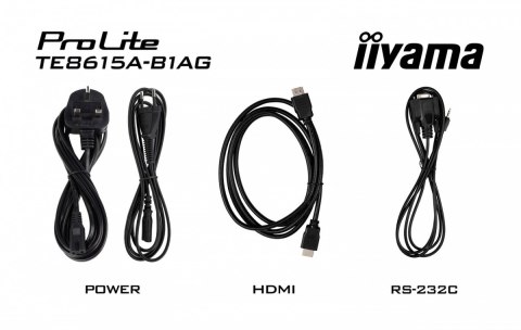 IIYAMA Monitor interaktywny 86 cali TE8615A-B2AG IPS,4K,40pkt,550cd,DeepContrast-IR+, HDMI x2,DP,USB-C, 2 x 20W, OPS Slot x1, 5xUSB,