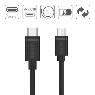 Unitek Kabel USB TYP-C DO microUSB 2.0; 1m; Y-C473BK