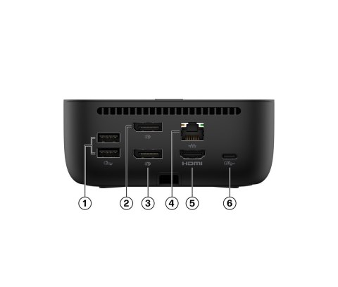 Hewlett-Packard Stacja dokująca + zasilacz HP USB-C Dock G6 100W czarna 9X3V1UT#ABB