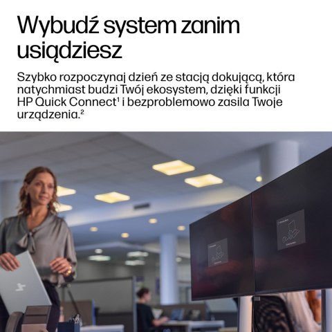 Hewlett-Packard Stacja dokująca + zasilacz HP USB-C Dock G6 100W czarna 9X3V1UT#ABB