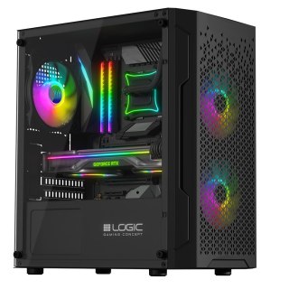 LOGIC ARAMIS ARGB MINI USB 3.0 CZARNA OBUDOWA KOMPUTEROWA BEZ ZASILACZA LOGIC CONCEPT
