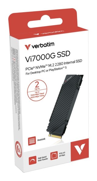 Verbatim Dysk SSD Verbatim Vi7000G 2 TB M.2 PCI Express 4.0 NVMe