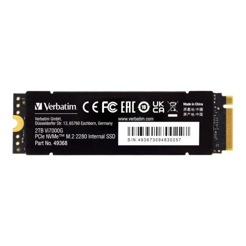 Verbatim Dysk SSD Verbatim Vi7000G 2 TB M.2 PCI Express 4.0 NVMe
