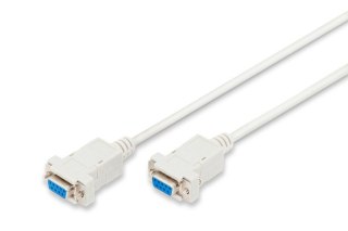 Digitus Kabel połączeniowy RS232 null-modem Typ DSUB9/DSUB9 Ż/Ż 1,8m szary