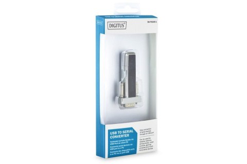Digitus Konwerter / Adapter USB-A 1.1 męski do RS232 (DB9) męski | Chipset Prolific PL2303GT | Mocowanie na śruby | z dodatkowym kablem 