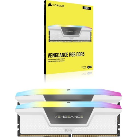 Corsair Moduł pamięci Corsair Vengeance RGB CMH64GX5M2B6000C30W 64 GB 2 x 32 GB DDR5