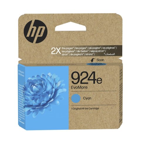 Hewlett-Packard HP Oryginalny błękitny tusz 924e EvoMore