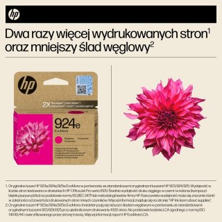 Hewlett-Packard HP Oryginalny purpurowy tusz 924e EvoMore