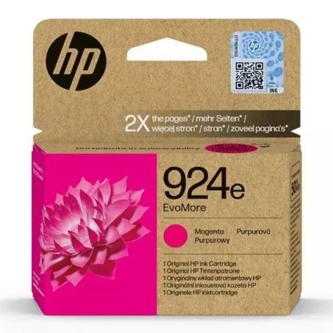 Hewlett-Packard HP Oryginalny purpurowy tusz 924e EvoMore