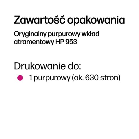 Hewlett-Packard HP Oryginalny purpurowy wkład atramentowy 953