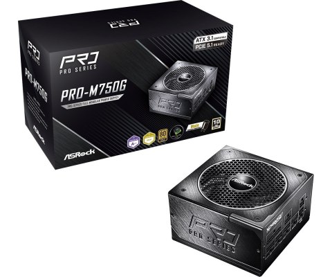 Asrock Zasilacz Asrock PRO-M750G 750W 80 PLUS Gold