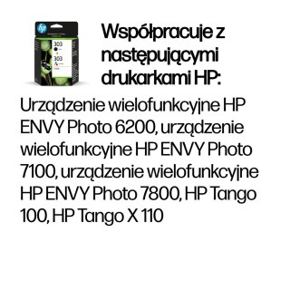 Hewlett-Packard HP Zestaw 2 oryginalnych tuszów 303: czarny i trójkolorowy