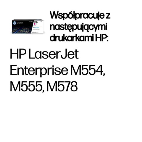 Hewlett-Packard Oryginalny wkład z purpurowym tonerem HP 212A do drukarki LaserJet