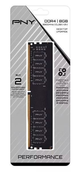 PNY Technologies Pamięć PNY 8GB DDR4 3200MHz 25600 MD8GSD43200-SI