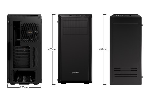 BE QUIET! Obudowa BE QUIET! Pure Base 600 BGW21 (ATX, Micro ATX, Mini ITX; kolor czarny)