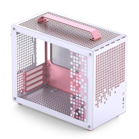JONSPLUS Obudowa JONSPLUS MATX Handle Case Z20 - biało-różowa