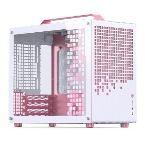 JONSPLUS Obudowa JONSPLUS MATX Handle Case Z20 - biało-różowa