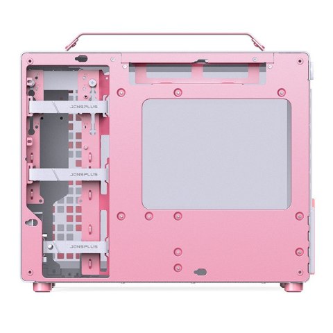 JONSPLUS Obudowa JONSPLUS MATX Handle Case Z20 - biało-różowa