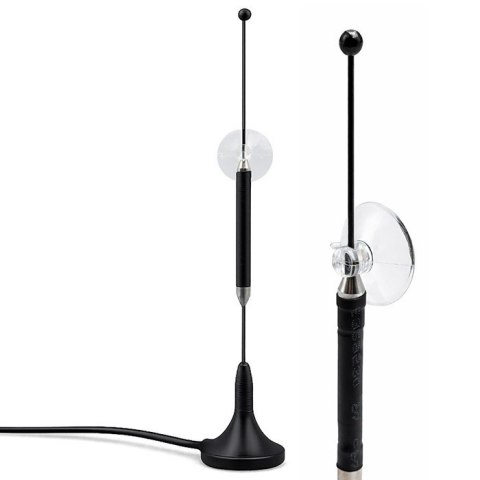 Qoltec Antena 4G LTE z podstawą magnetyczną | 5dBi | dookólna | wewnętrzna | 600-2700 MHz | SMA | 3m