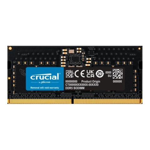 Crucial Pamięć SODIMM DDR5 Crucial 16GB (1x16GB) 5600MHz CL46 1,1V Tray